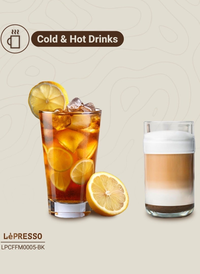 ليبرسو ماكينة تحضير القهوة والشاي المثلجة بسعة 2.5 لتر وقوة 750 وات وخزان مياه بسعة 900 مل وإيقاف تشغيل تلقائي وتحضير بضغطة واحدة ومشروبات باردة وساخنة وقوة تحضير قابلة للتعديل - أسود - Image 3